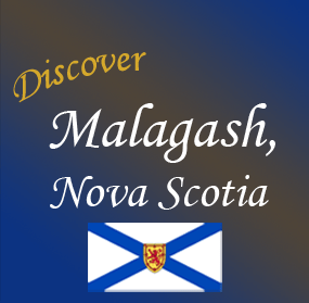 Discover Malagash Title Block with Nova Scotia Flag